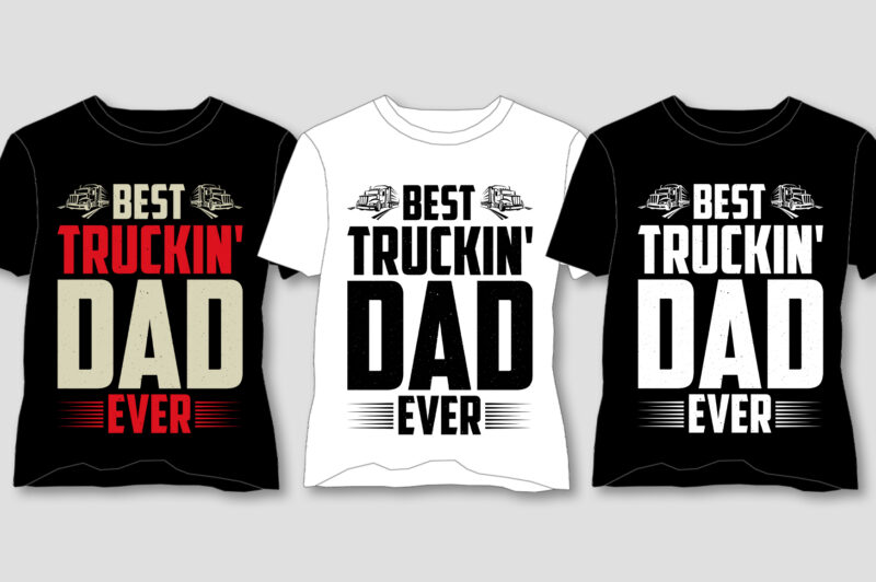 Trucker T-Shirt Design Bundle