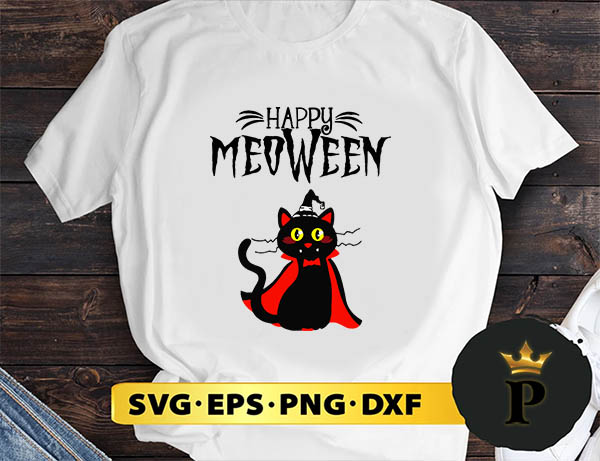 Black Cat Happy Halloween SVG, Cat Dracura svg, Halloween Silhouette SVG, Halloween svg, Witch Svg, Halloween Ghost svg, Halloween Clipart, Pumpkin svg files, Halloween svg png graphics