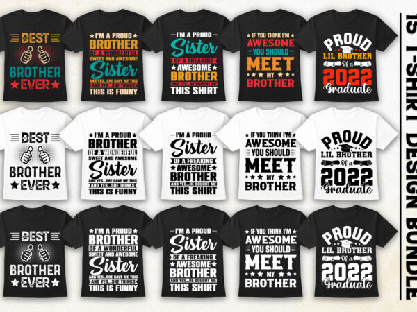 Brother t-shirt design bundle