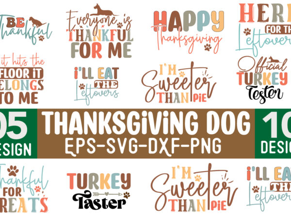 Thanksgiving dog svg design bundle