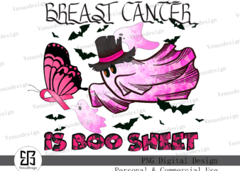 Breast Cancer Is Boo Sheet Sublimation t shirt template