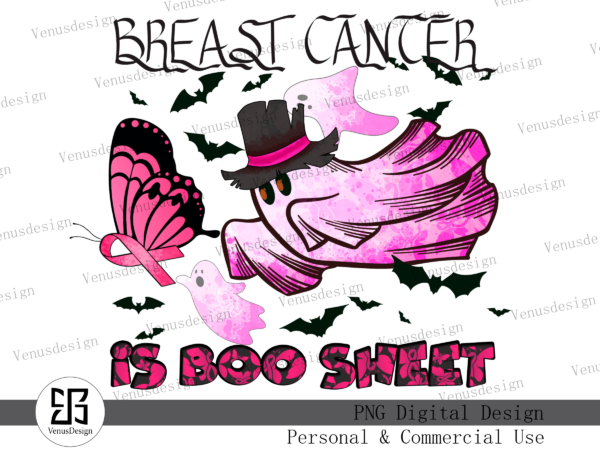 Breast cancer is boo sheet sublimation t shirt template
