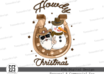 Howdy Christmas Sublimation Download graphic t shirt