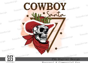Cowboy Santa Sublimation