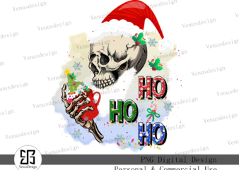 Ho Ho Ho Santa Skull Sublimation