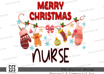 Merry Christmas Nurse Sublimation