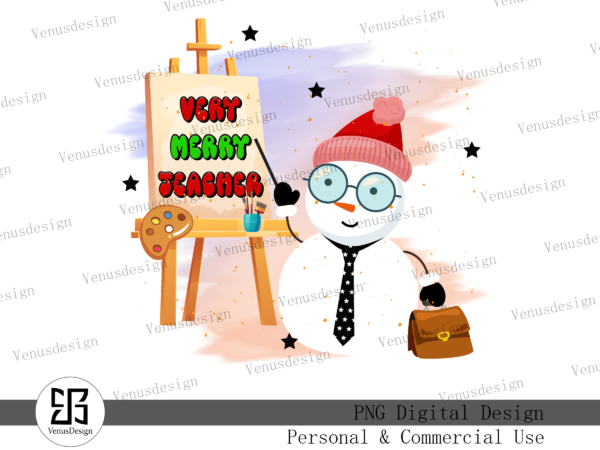 Very merry teacher sublimation t shirt vector art Very merry teacher sublimation t shirt vector art