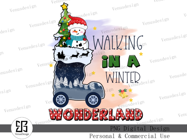 Walking in a winter wonderland png t shirt design for sale Walking in a winter wonderland png t shirt design for sale