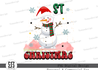 1st Winter With Snowman Sublimation
