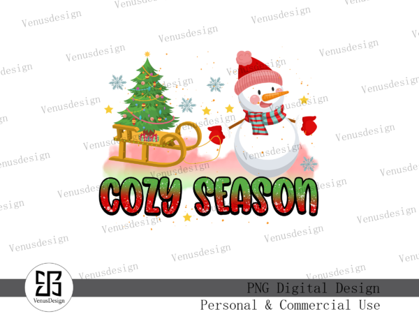 Cozy season sublimation design