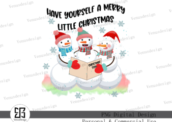 Caroling Snowman Christmas PNG