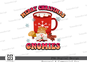 Merry Christmas Gnomies Sublimation t shirt designs for sale