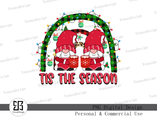 Tis the season christmas sublimation t shirt designs for sale