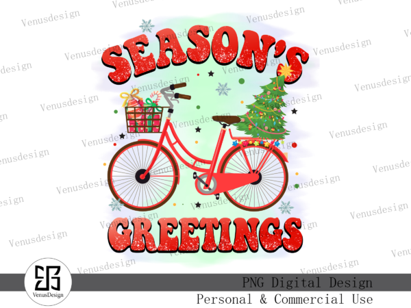 Season’s greetings sublimation t shirt template vector