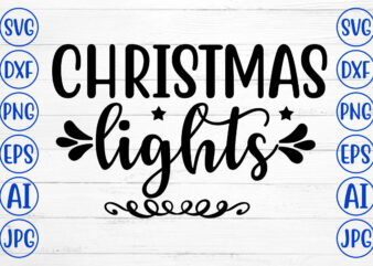 CHRISTMAS LIGHTS SVG Cut File