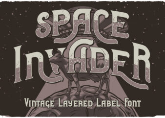 Space Invader Layered Font