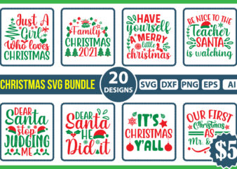 Christmas svg bundle, christmas svg, merry christmas svg, christmas cut files, svg files for christmas, svg files for cricut, silhouette, Christmas T-Shirt Bundle, Christmas Shirt, Christmas SVG Shirt Print Template,