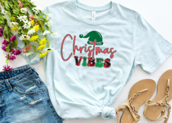 Christmas vibes t shirt vector file