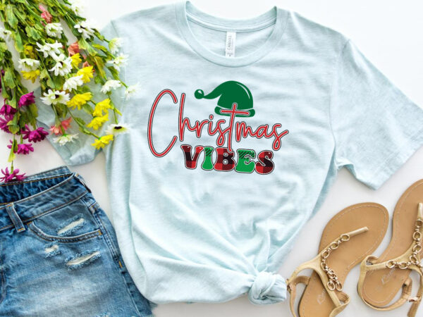 Christmas vibes t shirt vector file