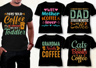 Coffee T-Shirt Design Bundle