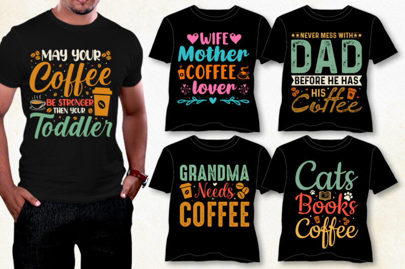 Coffee T-Shirt Design Bundle