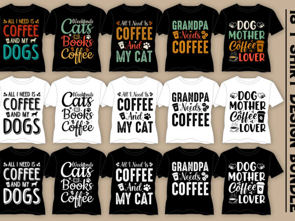 Coffee t-shirt design bundle