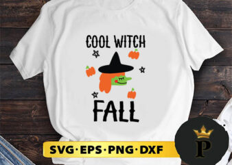Cool Witch Fall svg, Halloween Silhouette SVG, Halloween svg, Witch Svg, Halloween Ghost svg, Halloween Clipart, Pumpkin svg files, Halloween svg png graphics