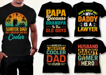 Dad Papa T-Shirt Design Bundle