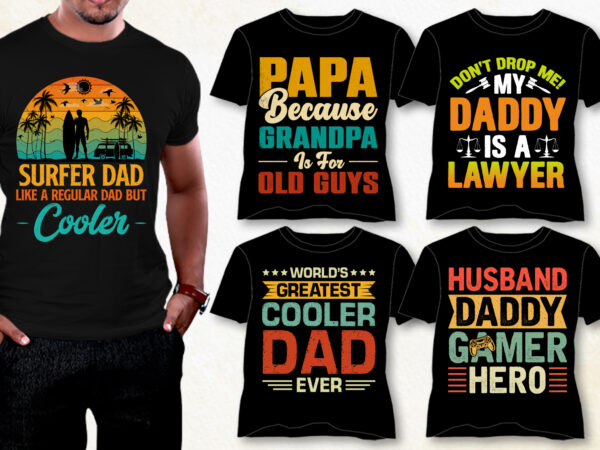 Dad papa t-shirt design bundle