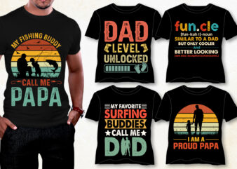 Dad Papa T-Shirt Design Bundle