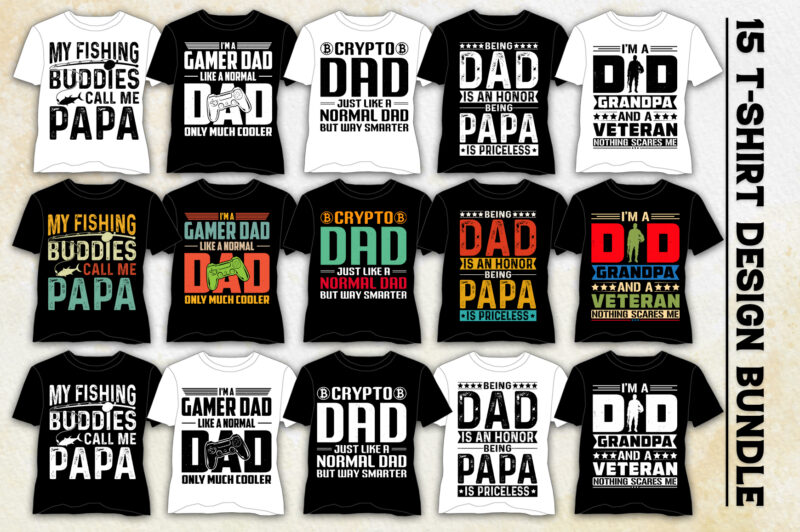 Dad T-Shirt Design Bundle