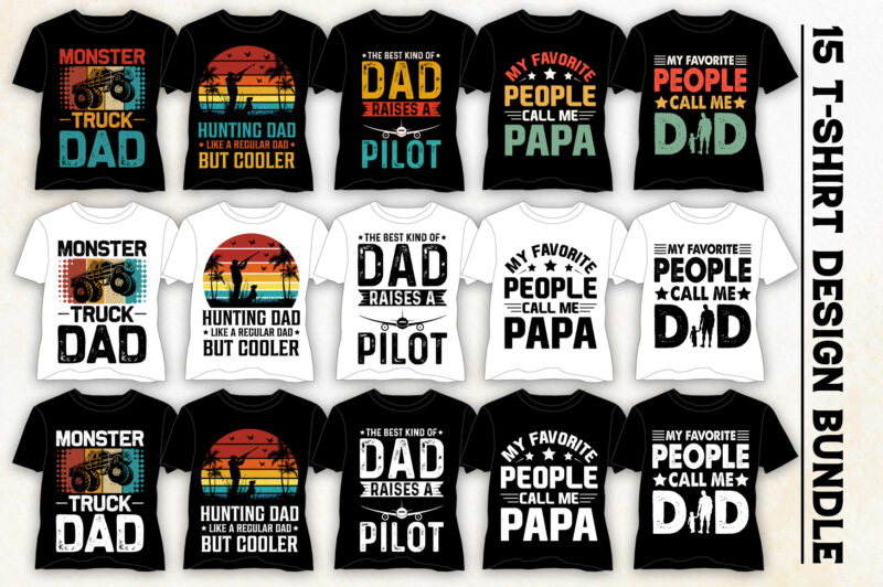 Dad T-Shirt Design Bundle