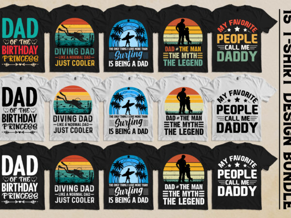 Dad t-shirt design bundle