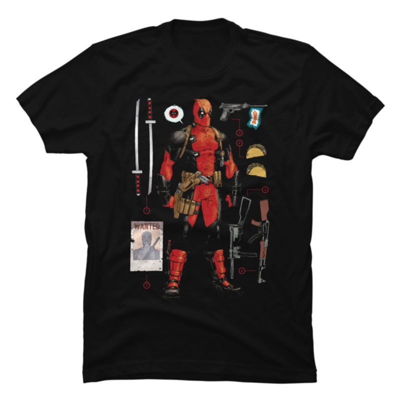 22 deadpool png t-shirt designs bundle for commercial use part 1