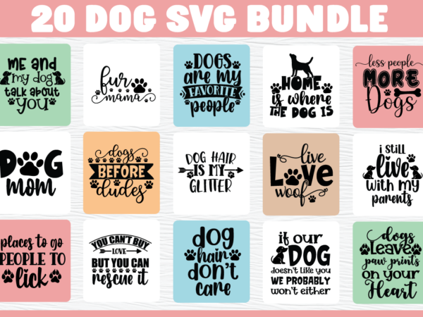 Dog svg bundle t shirt vector illustration