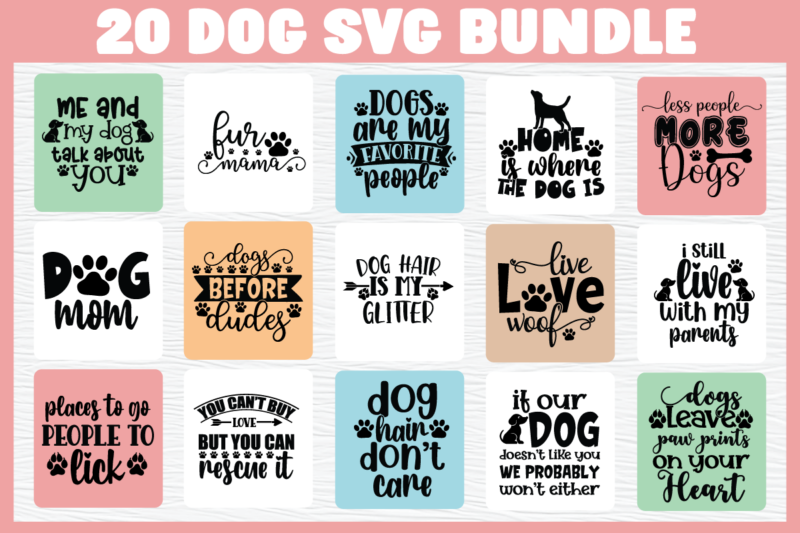 t-shirt vector Dog Svg Bundle