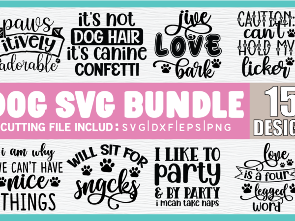 Dog svg bundle t shirt vector illustration