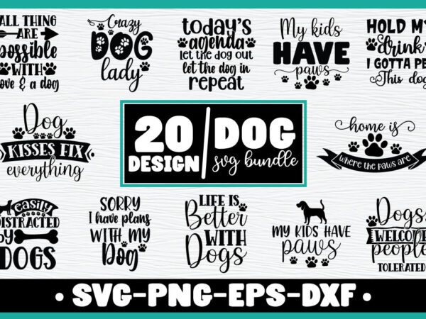 Dog svg bundle t shirt vector illustration