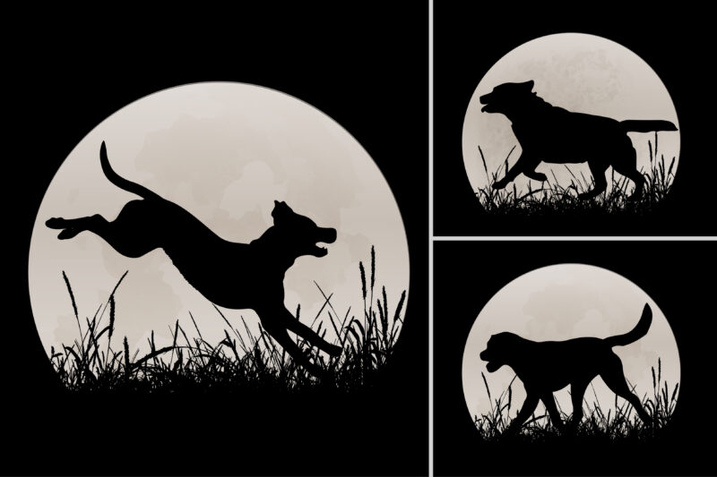 Cat Dog Sunset T-Shirt Graphic Vector