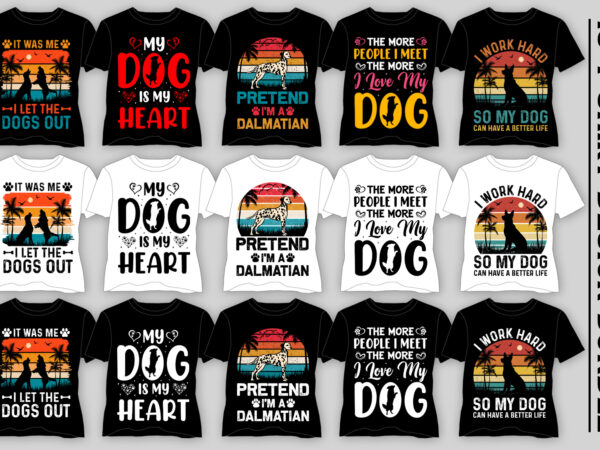 Dog lover t-shirt design bundle