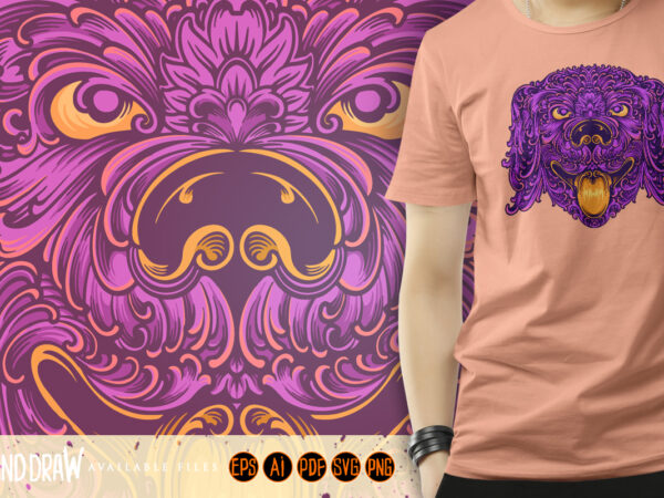 Dog head luxury ornament svg t shirt vector illustration Dog head luxury ornament svg t shirt vector illustration