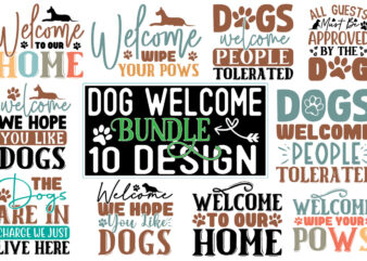 Welcome Dog SVG Design Bundle
