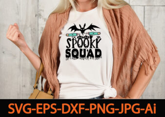 Spooky Squad SVG Cut File,Fall Svg, Halloween svg bundle, Fall SVG bundle, Autumn Svg, Thanksgiving Svg, Pumpkin face svg, Porch sign svg, Cricut silhouette pngHalloween svg byndle , Halloween svg,