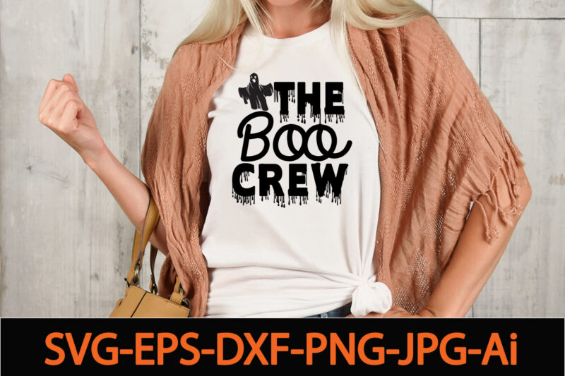 The Boo Crew SVG Cut File,Fall Svg, Halloween svg bundle, Fall SVG bundle, Autumn Svg, Thanksgiving Svg, Pumpkin face svg, Porch sign svg, Cricut silhouette pngHalloween svg byndle , Halloween