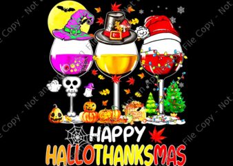 Halloween Thanksgiving Christmas Happy Hallothanksmas Wine Png, Happy Hallothanksmas Png, Thanksgiving Day Png