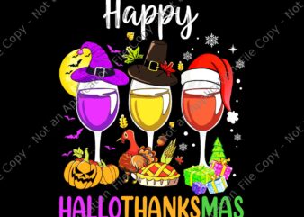 Halloween Thanksgiving Christmas Happy Hallothanksmas Wine Png, Hallothanksmas Wine Png, Thanksgiving Day Png,