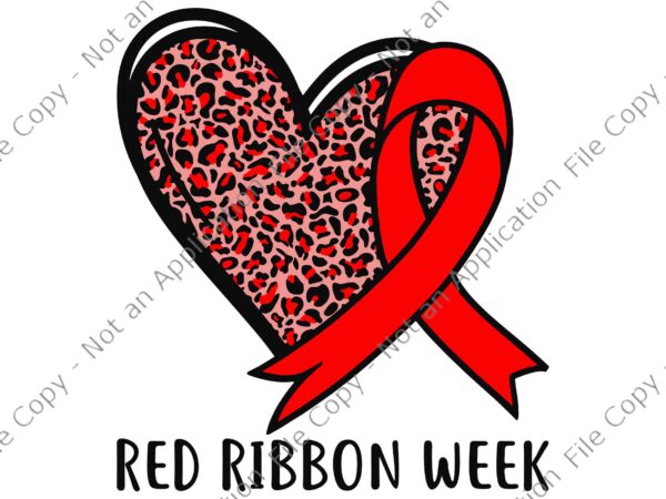 We wear red for red ribbon week awareness svg, red ribbon week svg, ribbon awareness svg t shirt design for sale