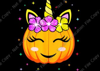 Cute Unicorn Pumpkin Halloween Witchy Png, Unicorn Halloween Png, Unicorn Witch Png t shirt vector file