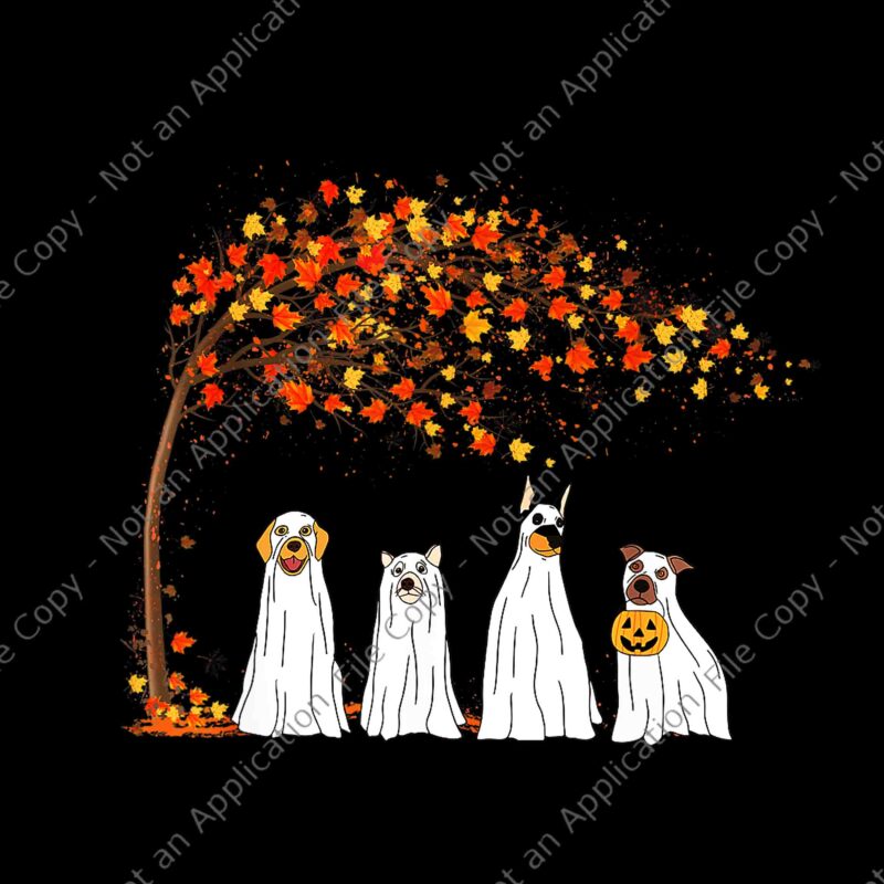 Halloween Ghost Dog Retro Spooky Season Thanksgiving Png, Ghost Dog Season Png, Dog Autum Png