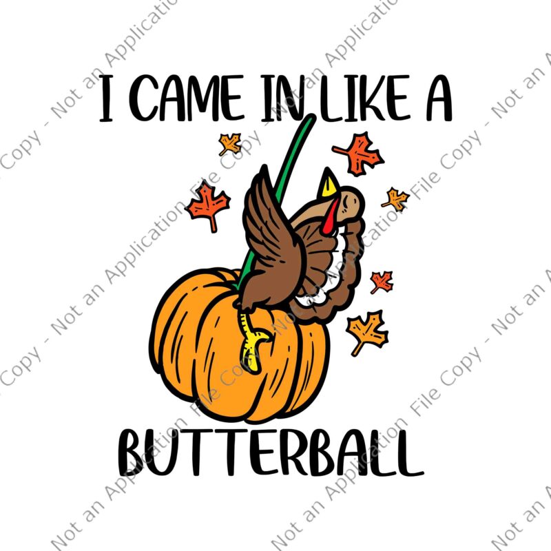 I Came In Like A Butterball Svg, Funny Thanksgiving Svg, Thanksgiving Day Svg, Turkey Svg